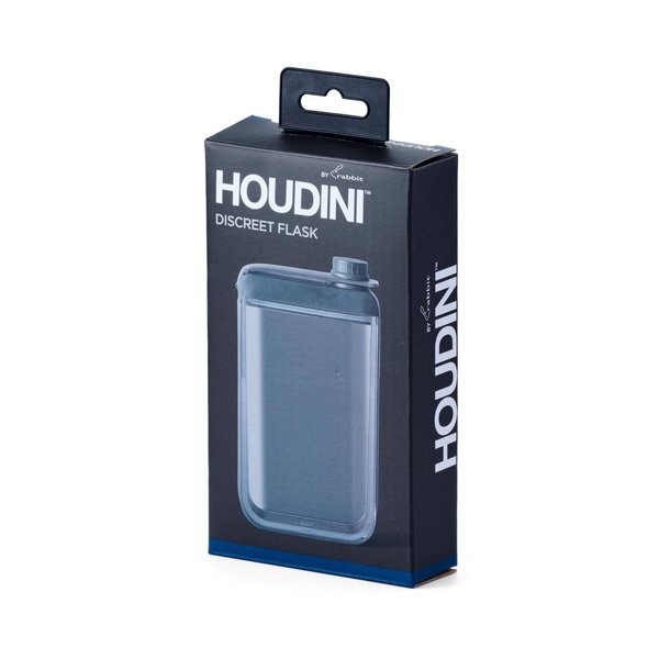 Houdini 7.25 oz Black/Clear Plastic/Silicone Flask H4-20538T
